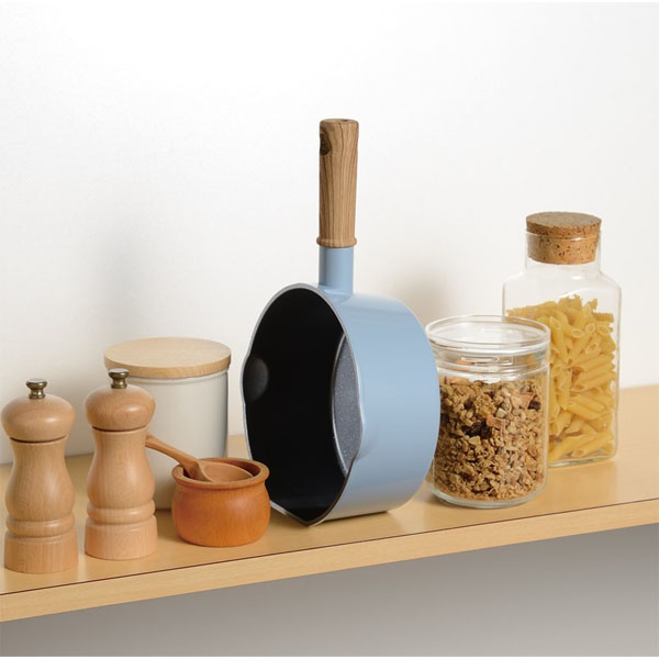 ココミッケ　IH対応スタンドパン18cm　ブルー