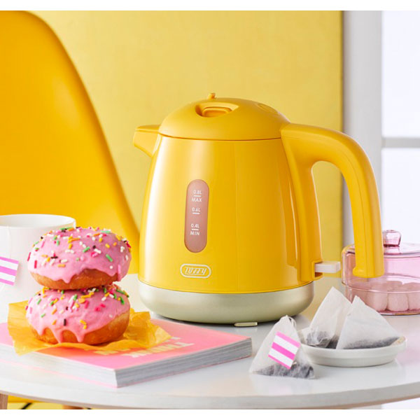 Toffy 給湯ロック付き電気ケトル0.8L カナリアイエロー