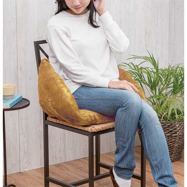 温浴日和(R)あったか腰クッション キャメル
